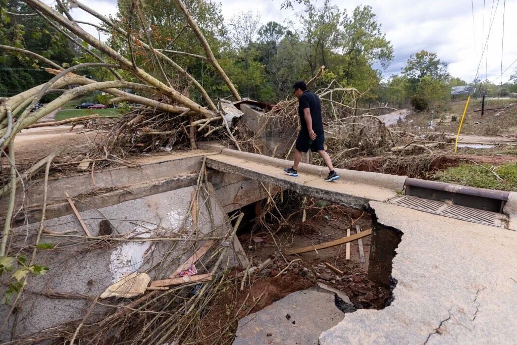 Hurricane Helene Highway 70 NC 3